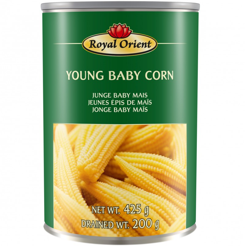 Young Baby Corn 425g, Royal Orient