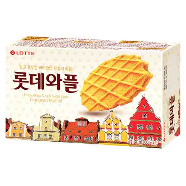 Biscotti Waffle Coreano 40g, Lotte