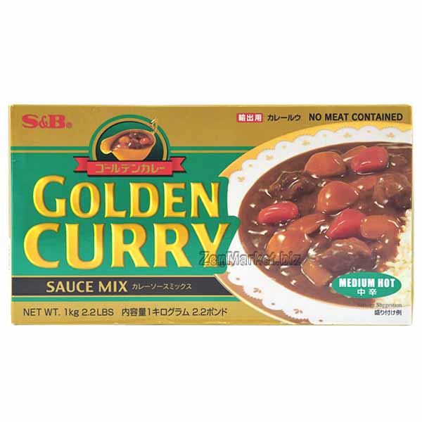 Golden Curry Medio Piccante 1kg (50 Porzioni), S&B