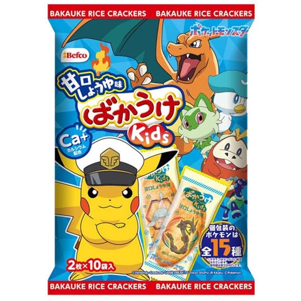 Senbei Kuriyama Bakauke Pokemon Salsa Di Soia dolce 80g