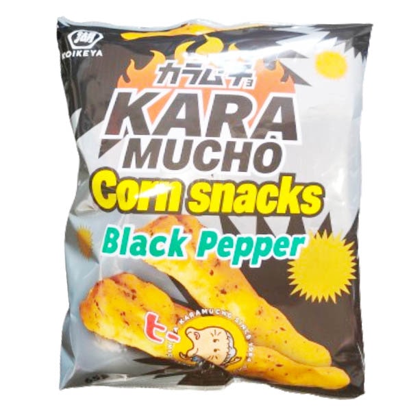 Snack Karamucho di Mais al Pepe nero con Zucchero ed Edulcoranti 65g, Koikeya