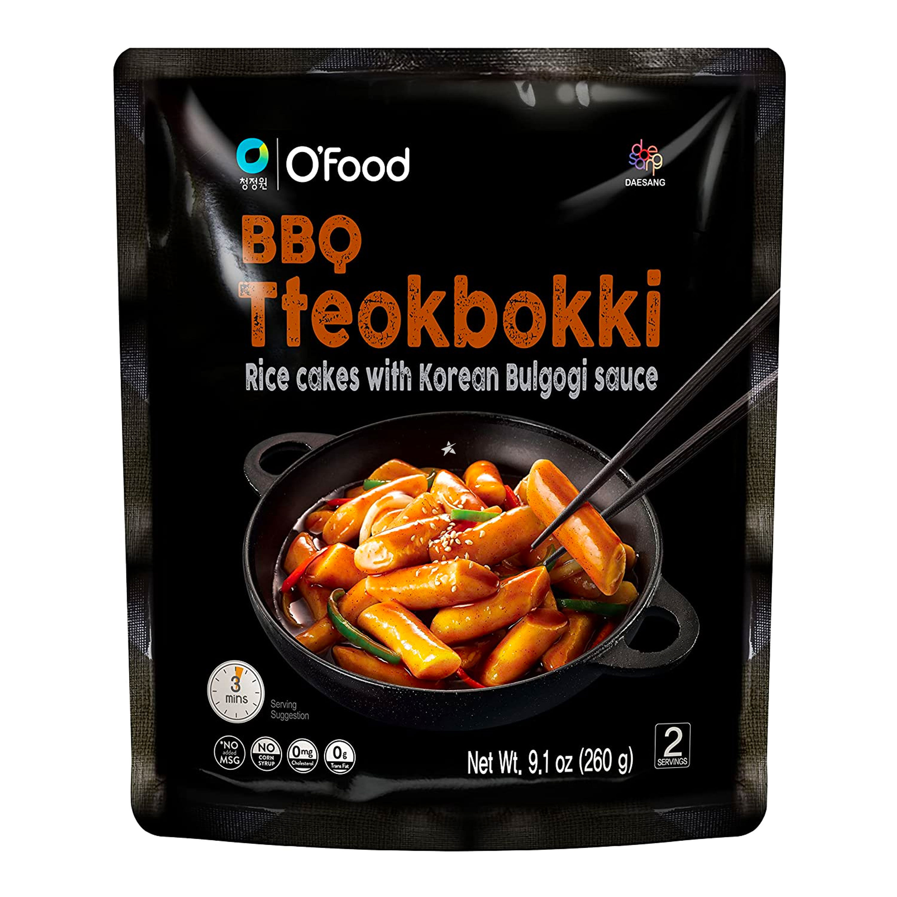 Tteokbokki con Salsa BBQ Bulgogi Coreano 2p 260 g, O' Food