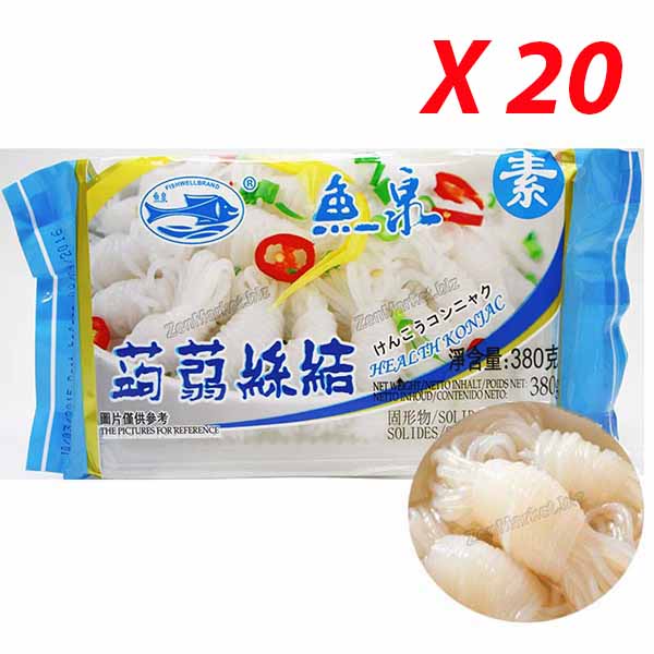 Shirataki Noodles di Konjac 380g, Vermicelli a matassine, Fish