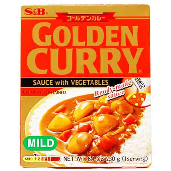 Salsa Golden Curry con Verdure Mild 230g, S&B