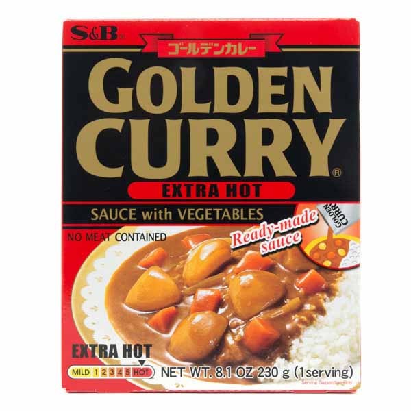 Salsa Golden Curry con Verdure EXTRA Piccante 230g, S&B