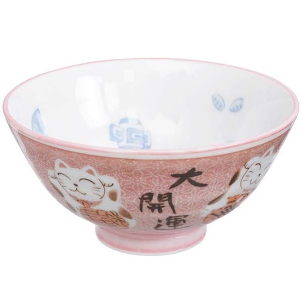 Ciotola di ceramica rosa con gattini