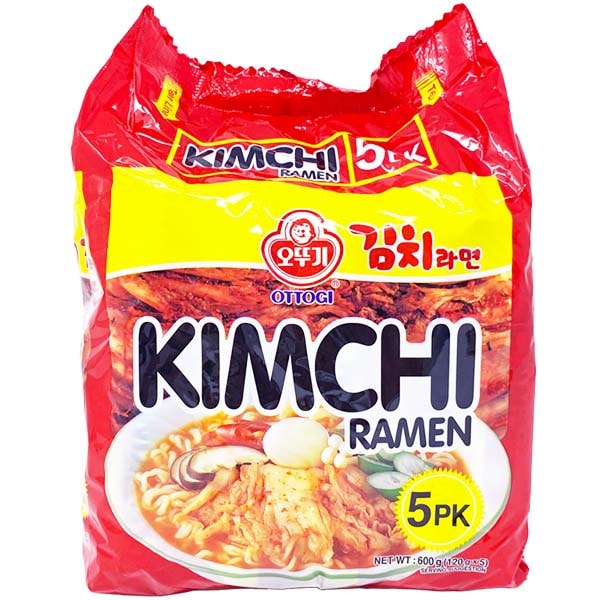 Ramen al Kimchi 600g(5 Pacchetti), Ottogi SCADENZA 10 AGOSTO 2024