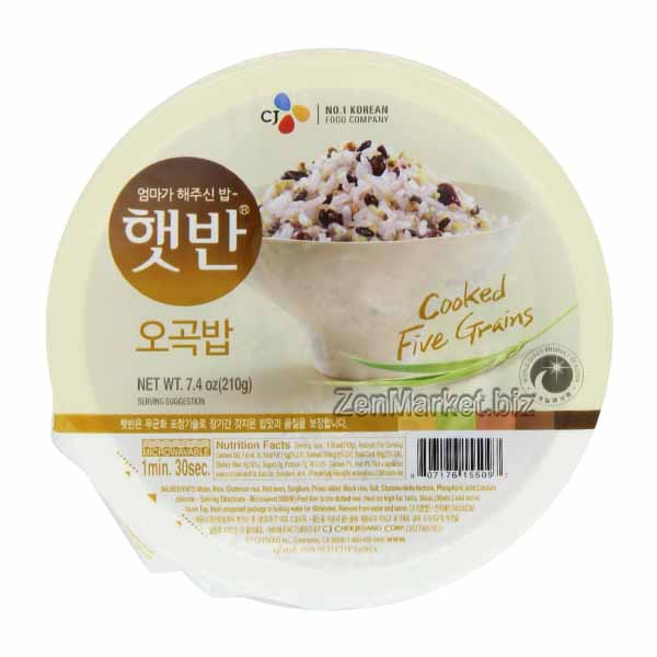 Riso Bianco ai 5 Cereali Precotto 210g, Cheiljedang