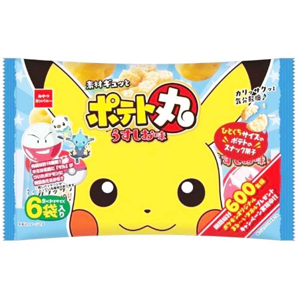 Snack Potato Maru Light dei Pokemon 108g(6 Monoporzioni), Oyatsu