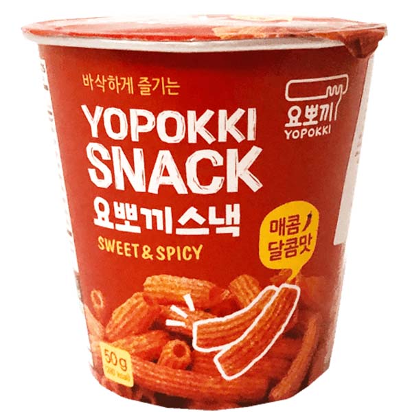 Cup Yopokki Snack Dolce e Piccante 50g, Young Poong