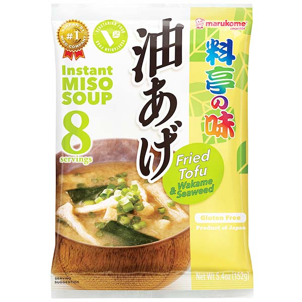 Zuppa di Miso con Tofu Fritto e Alghe Wakame 152g(8 Porzioni), Marukome