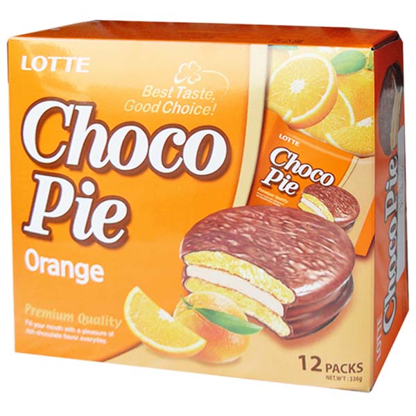 Choco Pie all'Arancia 336g(12 Monoporzioni), Lotte