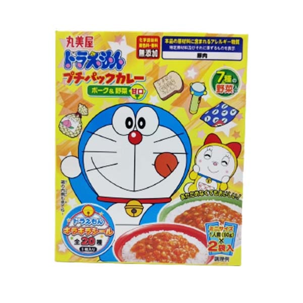 Doraemon Curry di Maiale e Verdure Poco Piccante 120g, Marumiya
