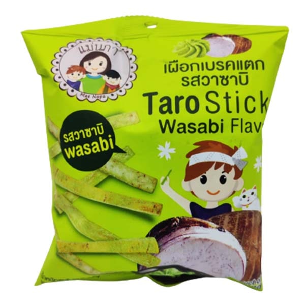 Snack Taro Sticks al gusto di Wasabi 33g, Mae Napa SCADENZA 23 NOVEMBRE 2023